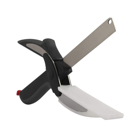 AussieSuperStore Homeware Supplies Multi-functional Stainless Kitchen Chopper Scissors with Built In Cutting Board Vegetable Tool Stainless Kitch Chopper Scissors Built In Cutting Board Vegetable Tool CBCLEVERCUTTER